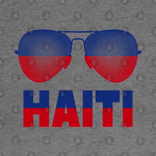 Haiti Flag Inspired Sunglasses by musicanytime